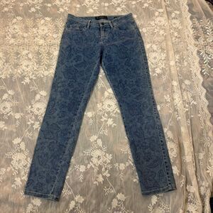 Guess 1981 Brittney Skinny Ankle Jeans – Paisley Print | Light Wash | Size 27